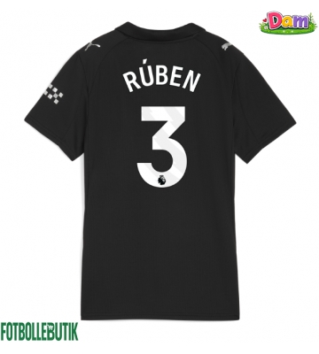 Manchester City Ruben Dias #3 Bortatröja Kvinnor 2025-26 Kortärmad